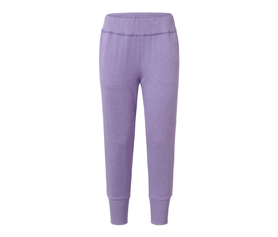 Un pantalon de sport 3/4 lilas.