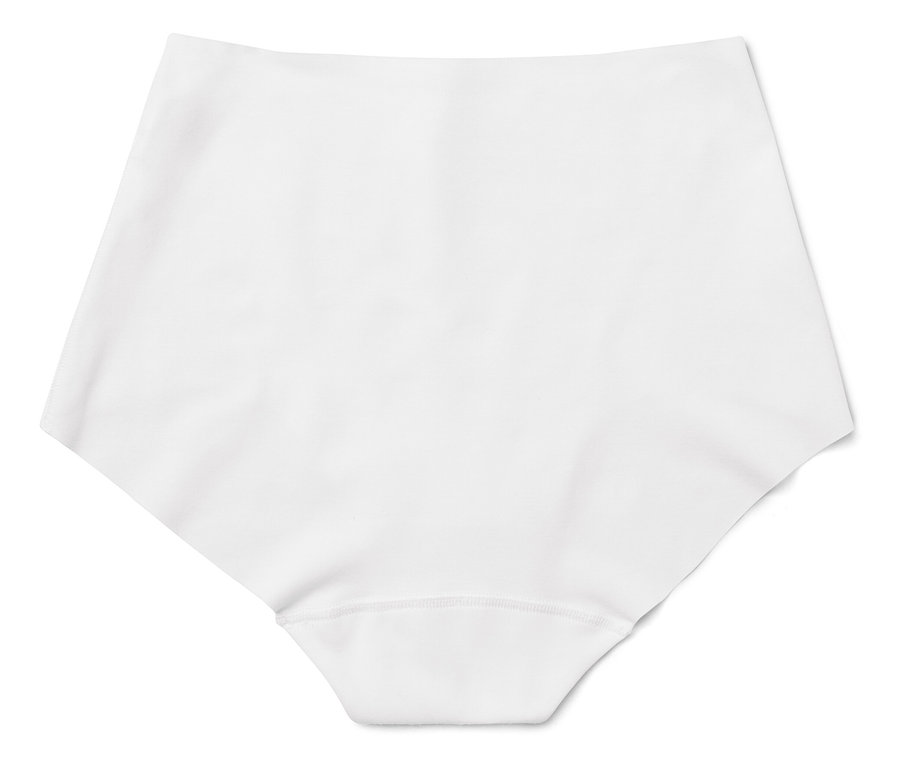 Culotte blanche sur fond blanc.