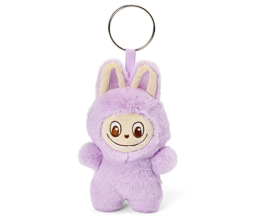 Porte-clés violet « Tchibobo » en forme de lapin.