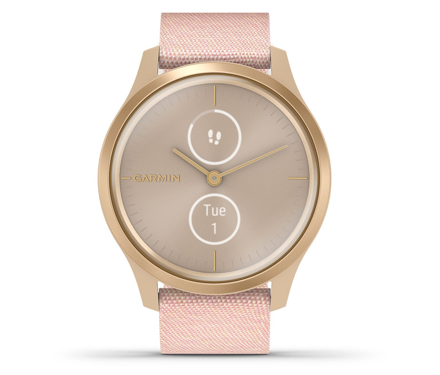 Gros plan sur la montre de sport Garmin Smartwatch « vivomove ».
