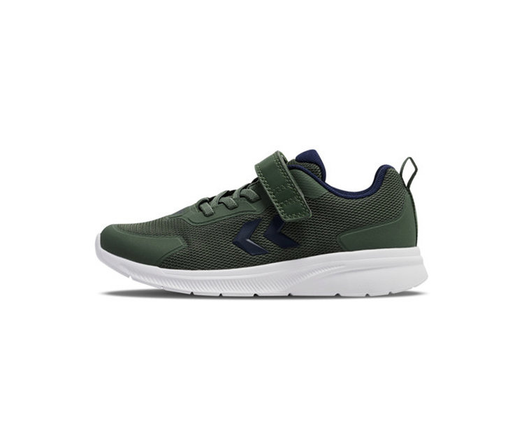 Baskets vertes hummel® « Actus Tr Bearther Jr » avec semelle blanche et fermeture velcro.