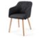 Chaise rembourrée, anthracite - Anthracite