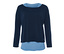 T-shirt bleu foncé<br>Top bleu chiné