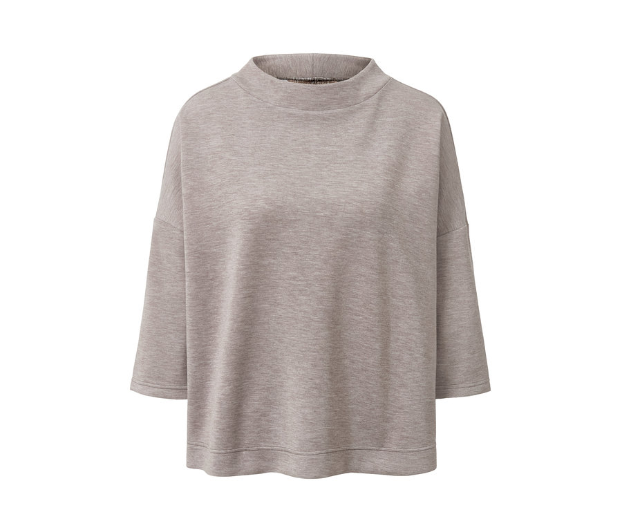 Sweat-shirt manches 3/4 gris.