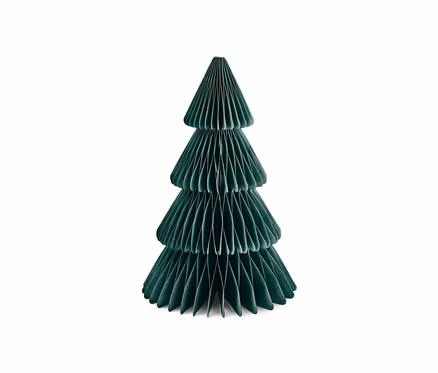 Arbre en papier pliable, moyen, vert foncé.