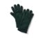 Deux gants en matière polaire tricotée verts sont posés l'un sur l'autre.