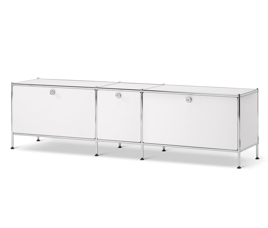 Meuble bas « CN3 » blanc avec 3 abattants.