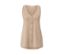 Haut beige chiné avec patte de boutonnage.