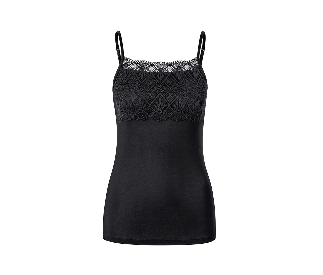 Caraco noir avec dentelle.