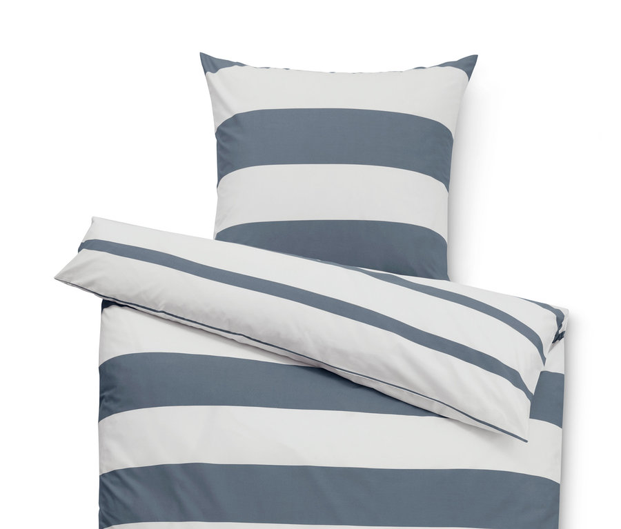 Parure de lit rayée en coton de qualité supérieure, taille normale et grande taille.