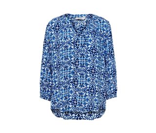 Blanc à imprimé intégral bleu