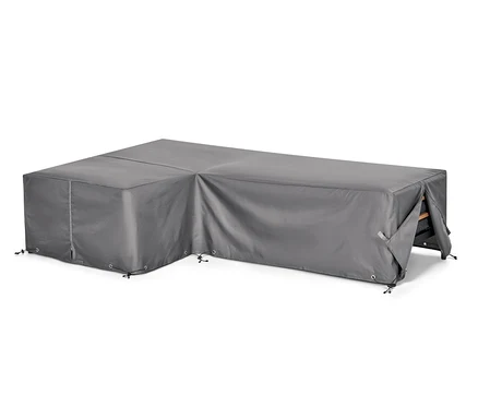Housse premium grise pour meubles d’angle lounge de grande taille.