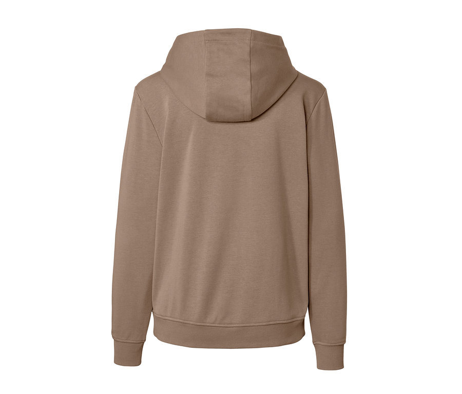 Sweat à capuche beige vu de dos.