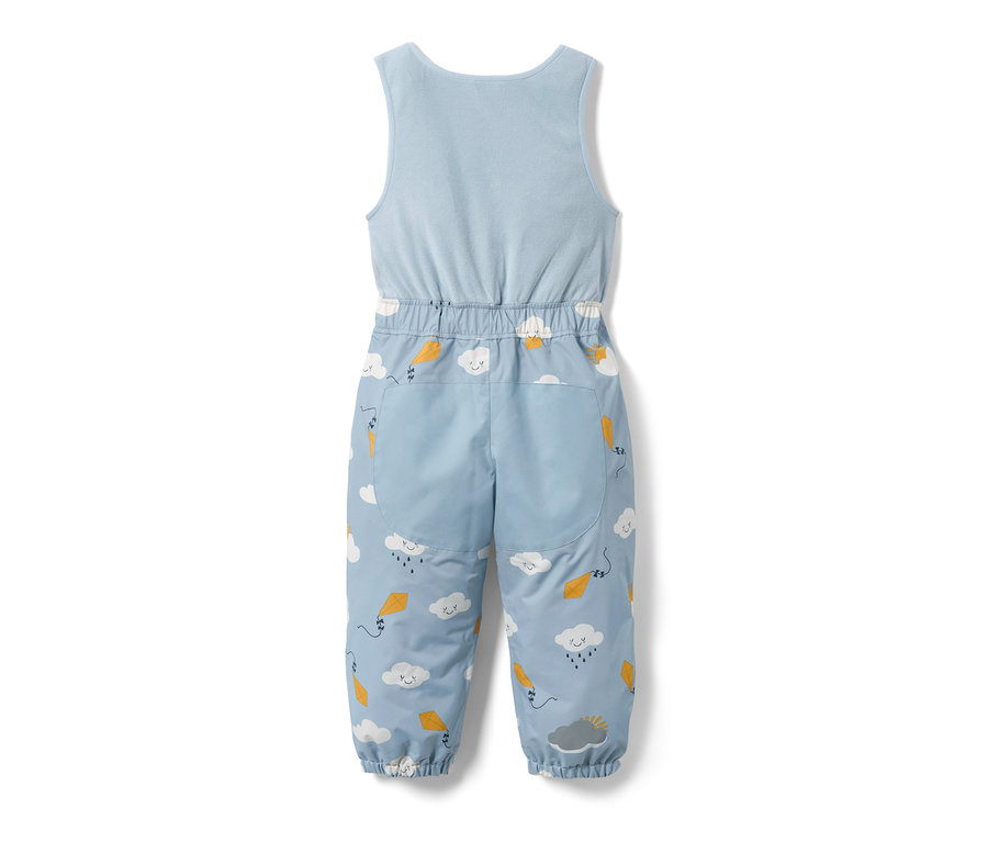 Pantalon imperméable thermique bleu clair pour tout petit avec motif nuages et cerfs-volants.
