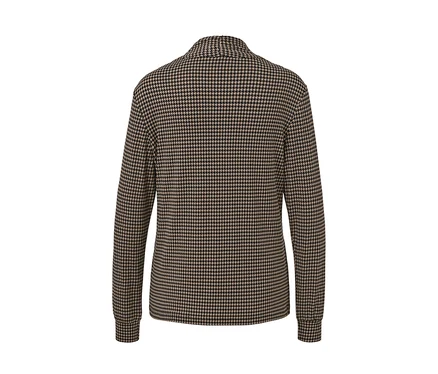 Vue arrière de la blouse imprimée avec encolure en V.