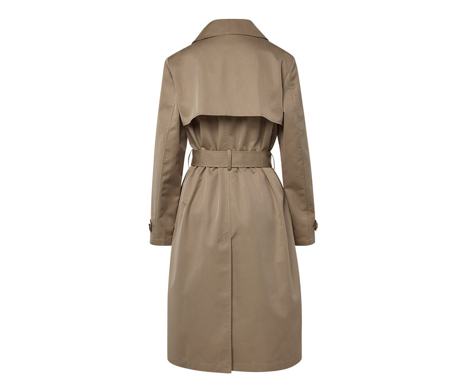 Trench-coat beige vu de derrière.