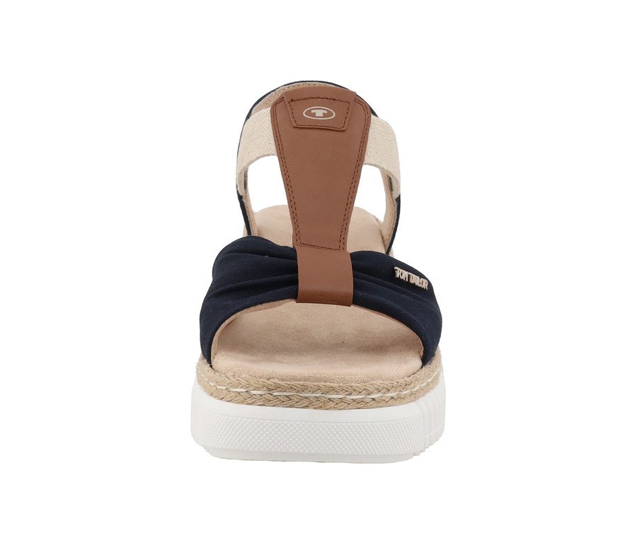 Sandale Tom Tailor, textile/PU bleu marine.