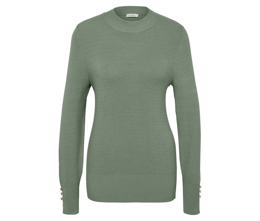 Pull en maille fine, sauge.