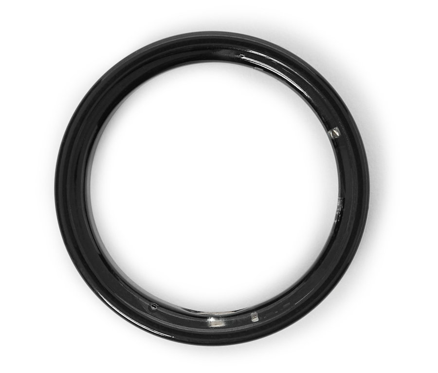 Un cercle noir sur un fond blanc.