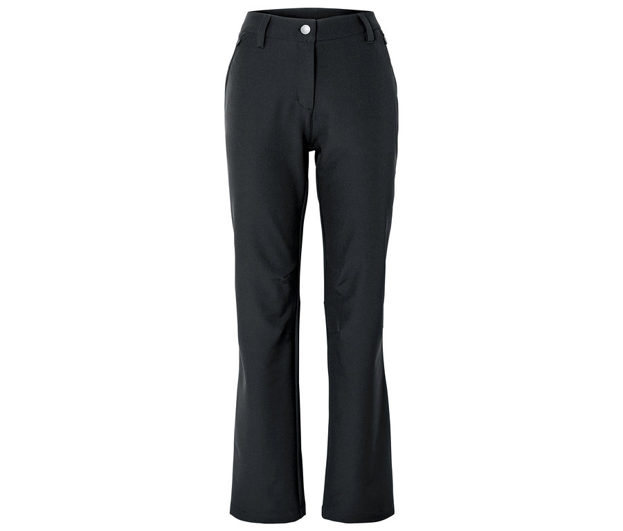 Un pantalon noir avec un bouton.