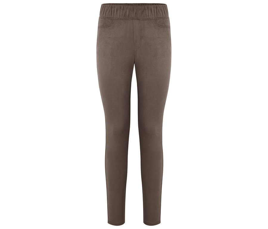Leggings marron sur fond blanc.