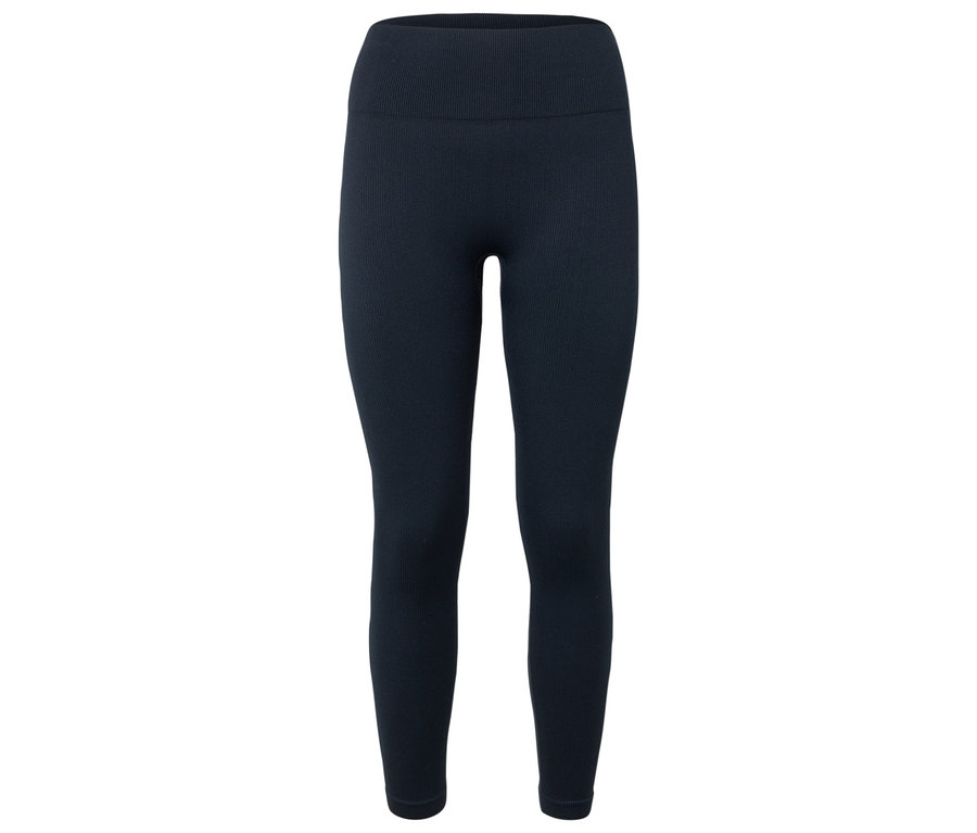 Legging bleu marine à taille haute.
