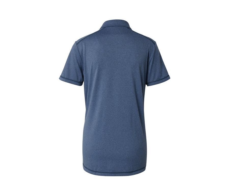 Polo fonctionnel bleu foncé vu de dos.