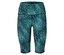 Legging Capri avec un motif abstrait bleu-vert.