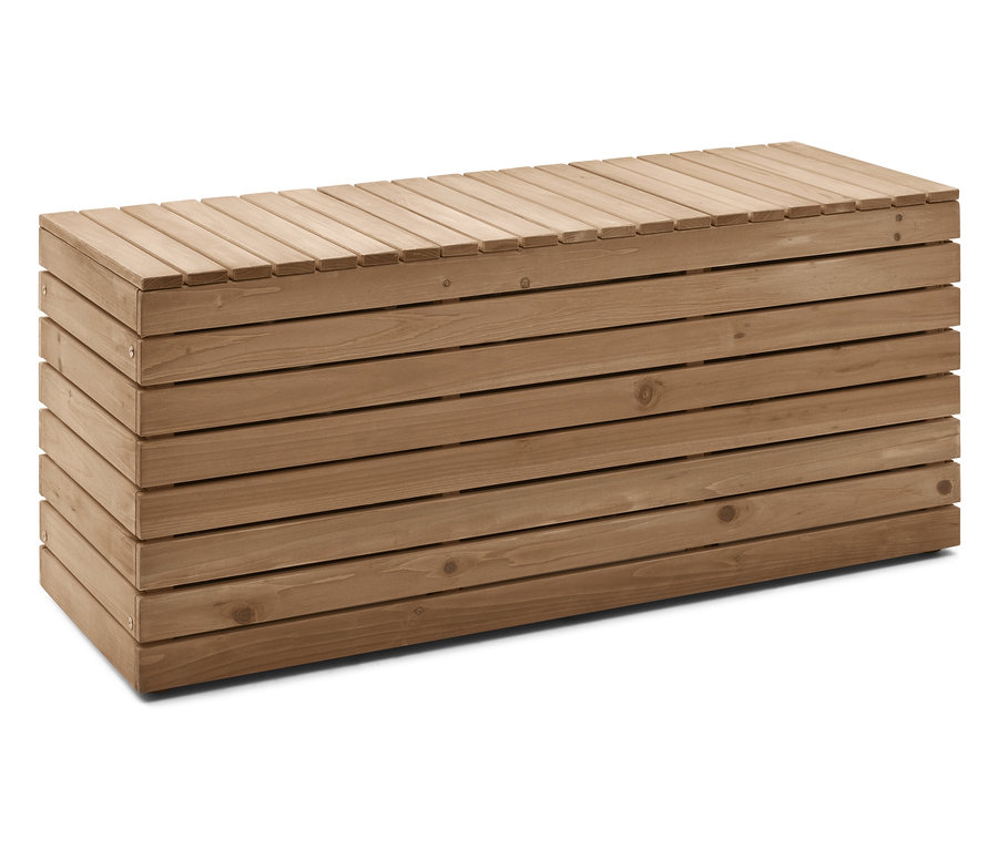 Banc en bois à lattes.