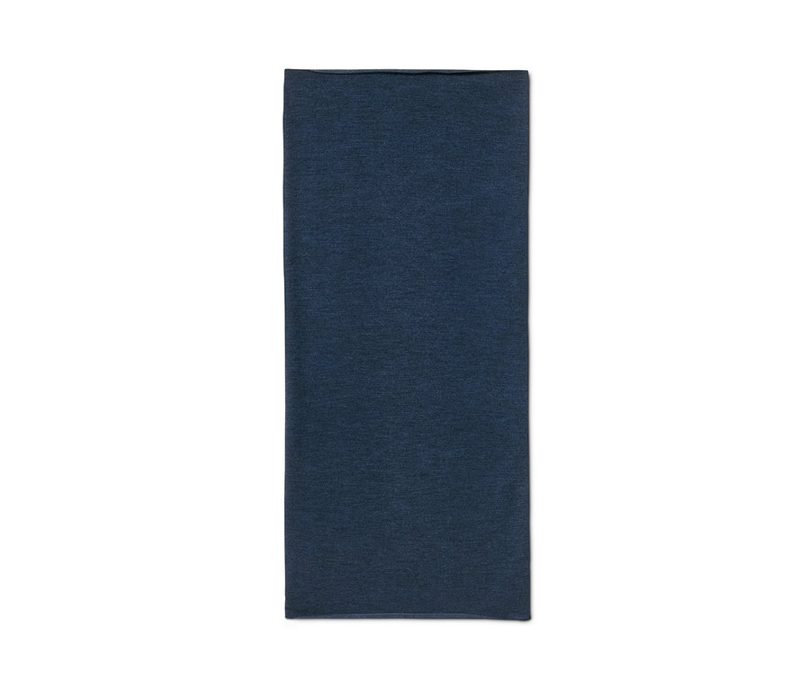 Foulard multifonction bleu chiné.