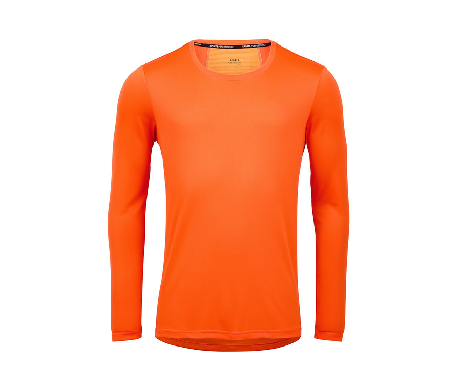 T-shirt fonctionnel orange à manches longues.