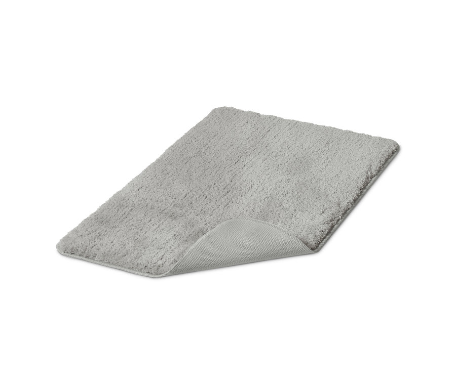 Tapis de bain gris, 50 x 80 cm.