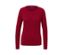 Pull en maille torsadée rouge.