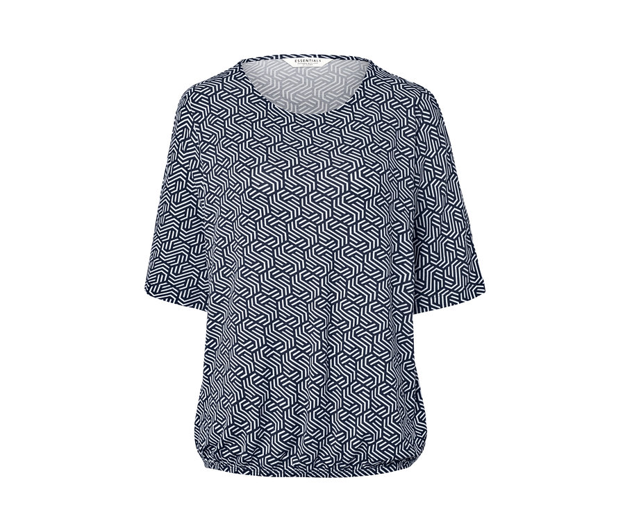 Blouse imprimée bleue.