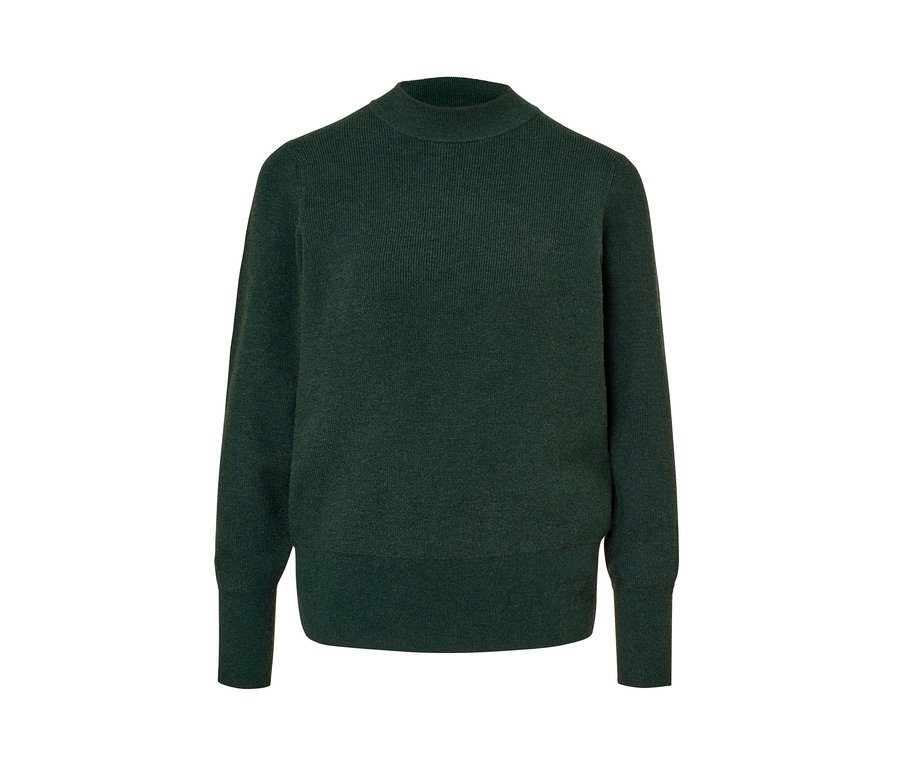 Pull en maille fine vert.