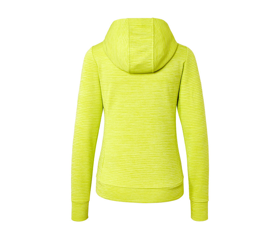 Vue arrière de la veste à capuche, citron vert.