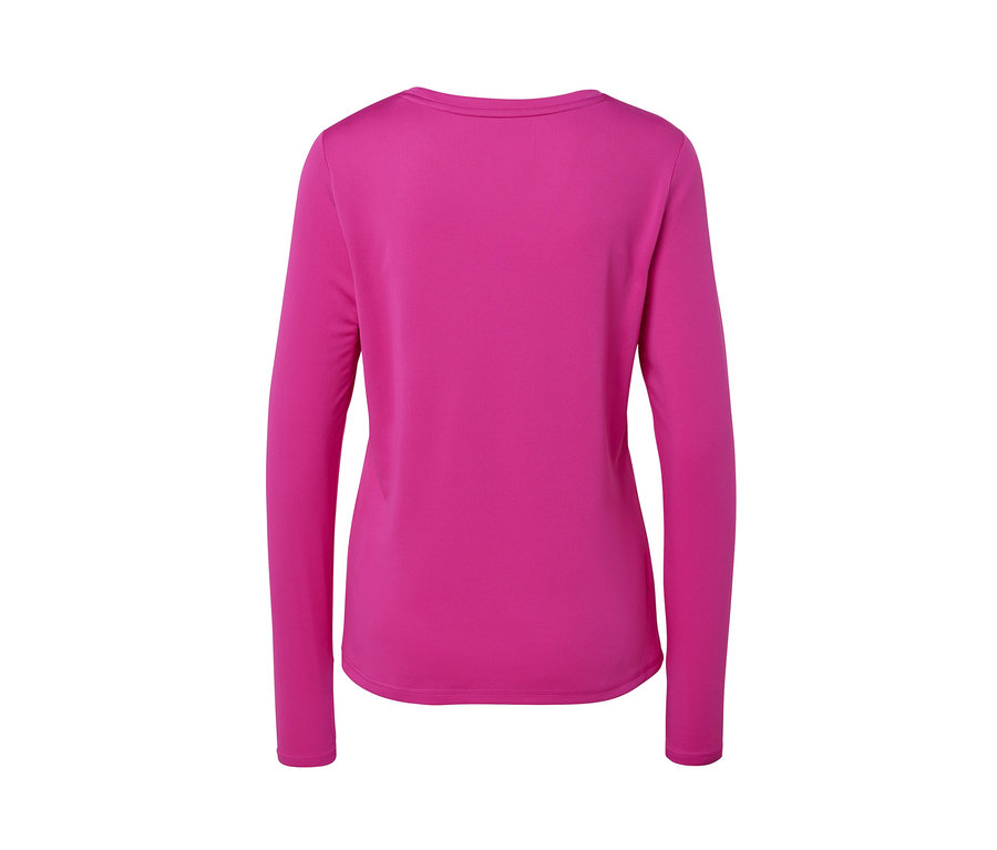 T-shirt technique rose à manches longues.