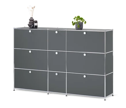 Commode « CN3 » grise avec 9 abattants.