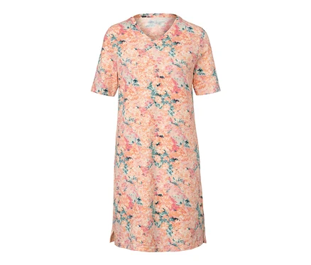 Chemise de nuit à manches courtes avec motif floral.