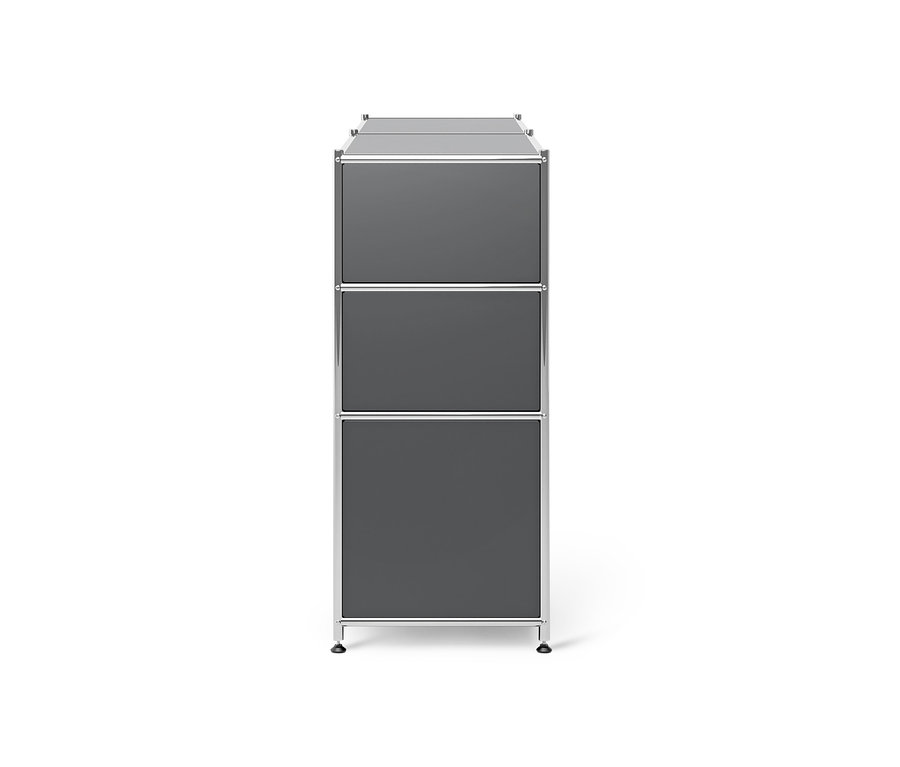 Commode en métal gris « CN3 » à 6 tiroirs.