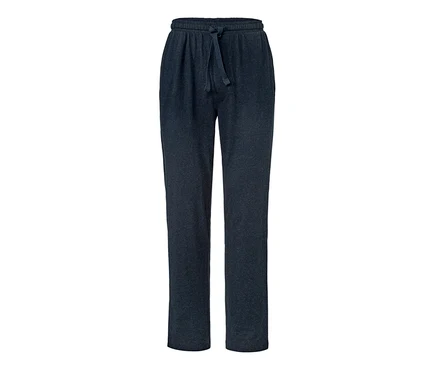 Un pantalon relax bleu marine avec cordon de serrage.