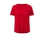 T-shirt de sport rouge avec motif léopard.