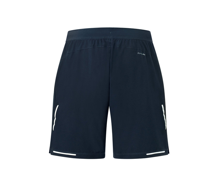 Short de sport bleu marine.