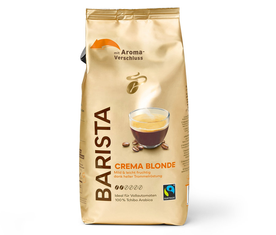 Un paquet de BARISTA Crema Blonde - 1 kg de grains entiers.