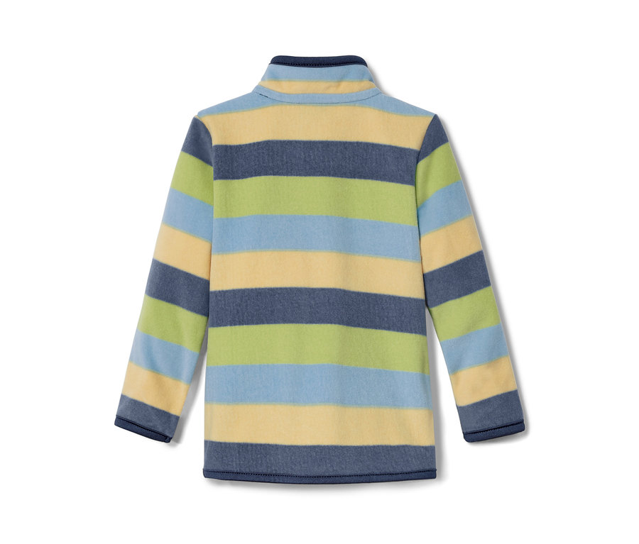 Jaquette en polaire rayée pour enfant.