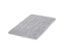 Tapis de bain gris sur fond blanc.