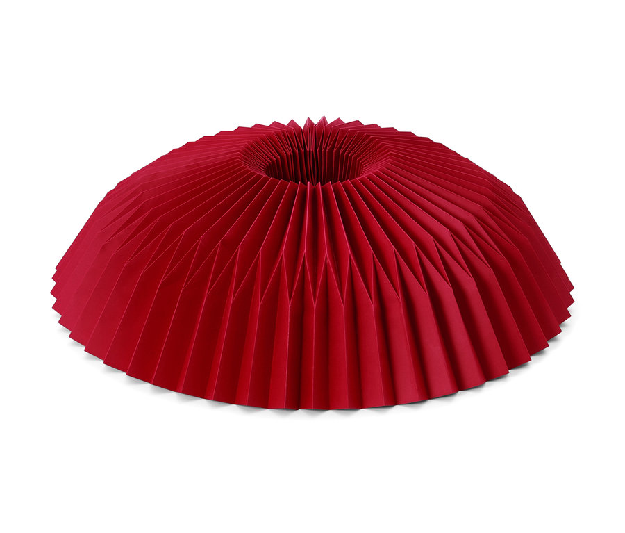 Jupe en papier rouge pour sapin de Noël.