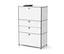 Commode en métal « CN3 » blanche avec 2 abattants et 2 tiroirs.