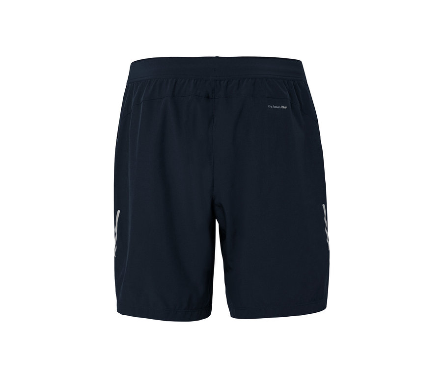Short de sport bleu marine.