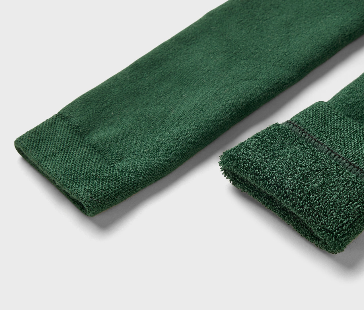 Gros plan d'une chaussette verte.